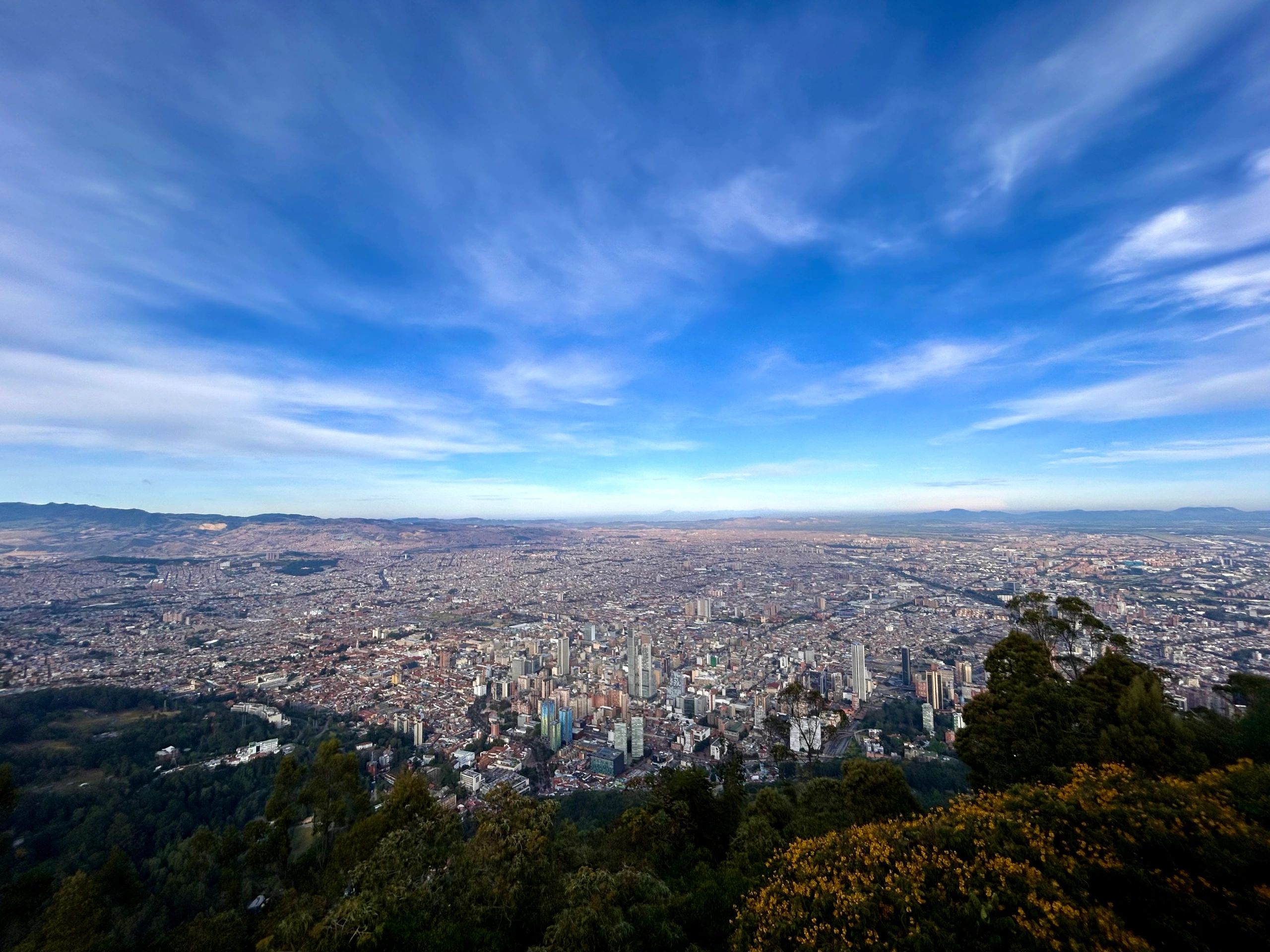 Wide view of Bogotá symbolizing Colombia's contemporary cultural presence